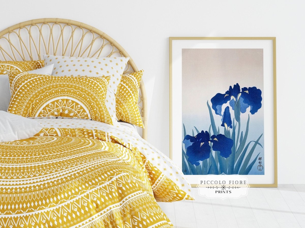 Blue Iris | Vintage Japanese Art | P156 - Single Art Prints - Piccolo Fiore Prints