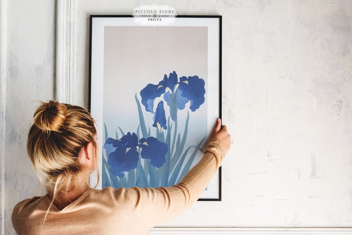 Blue Iris | Vintage Japanese Art | P156 - Single Art Prints - Piccolo Fiore Prints