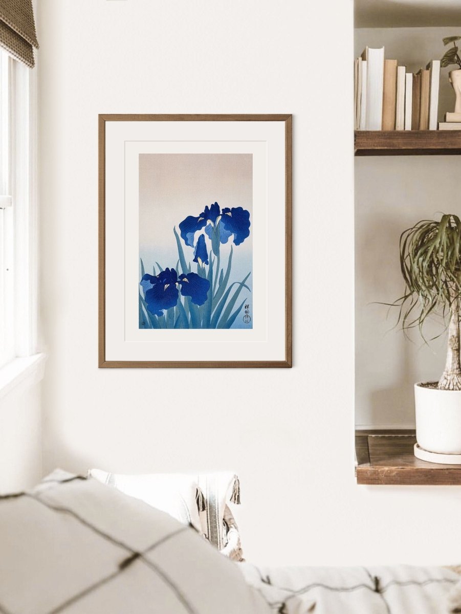Blue Iris | Vintage Japanese Art | P156 - Single Art Prints - Piccolo Fiore Prints