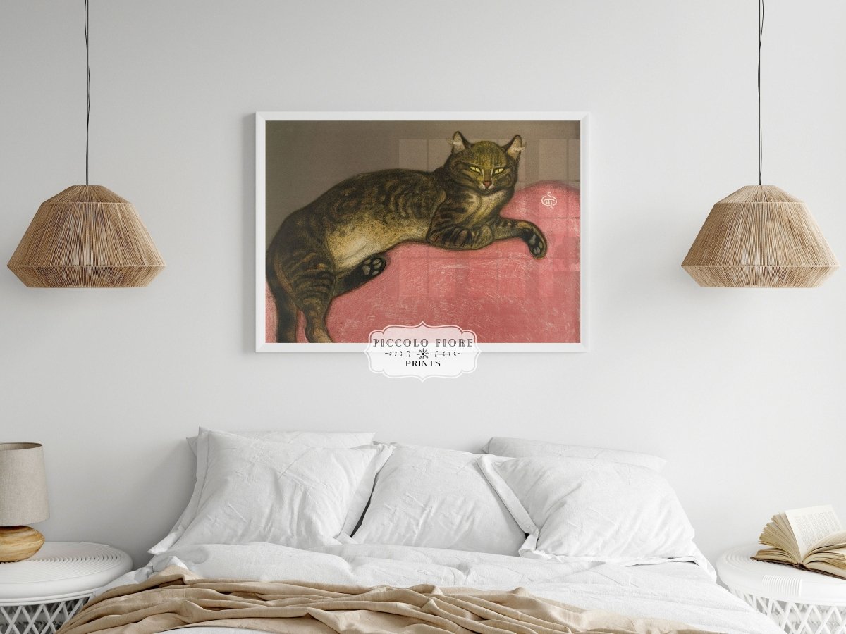 Cat on a Cushion | P330 - Single Art Prints - Piccolo Fiore Prints