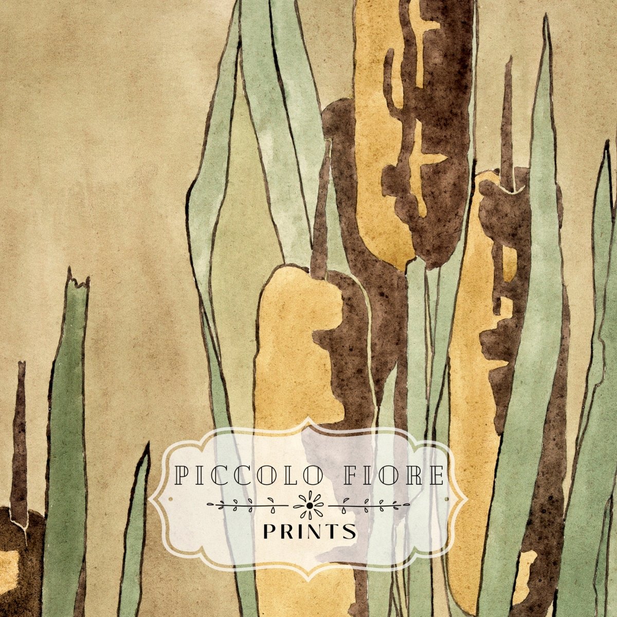 Cattails | P190 - Single Art Prints - Piccolo Fiore Prints