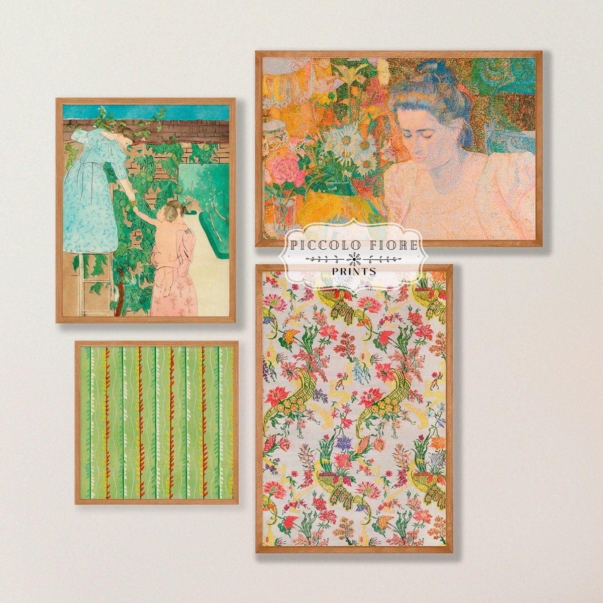 Citrus Green, Yellow and Pink | Gallery Wall Set | 4 Prints | S9 - 5.1 - Gallery Wall Set - Piccolo Fiore Prints