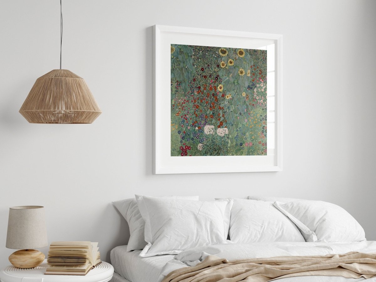 Farm Garden with Sunflowers | P383 - Single Square Art Prints - Piccolo Fiore Prints