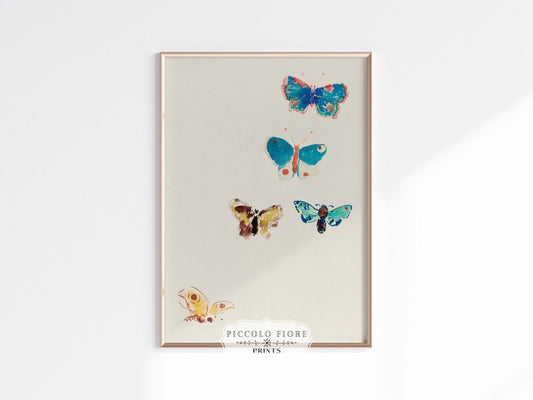 Five Butterflies | P33 - Single Art Prints - Piccolo Fiore Prints