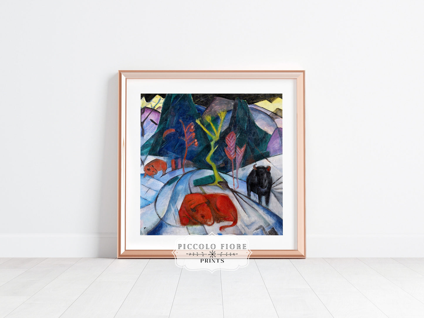 Bison in Winter Oil Painting | P489