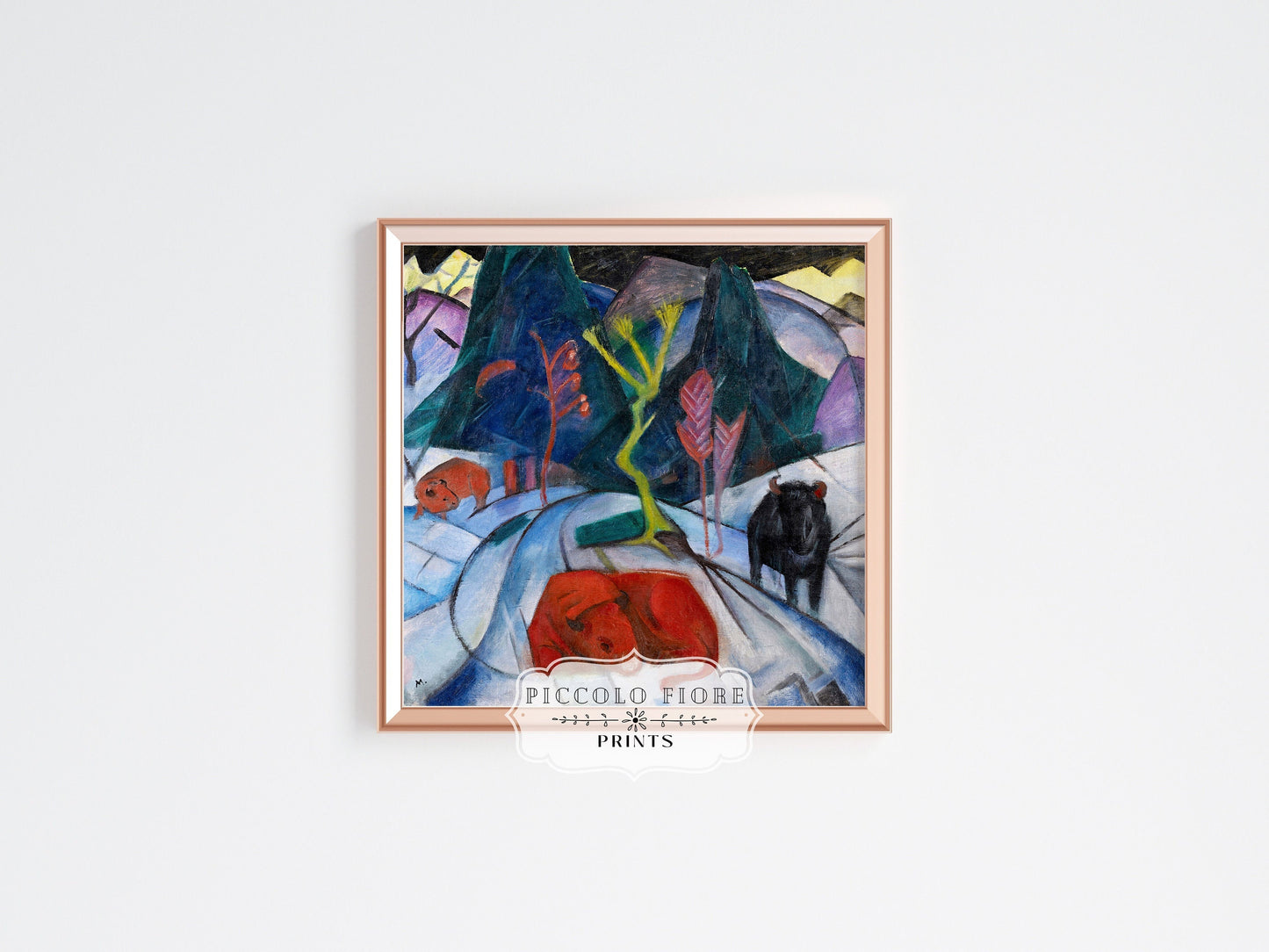 Bison in Winter Oil Painting | P489