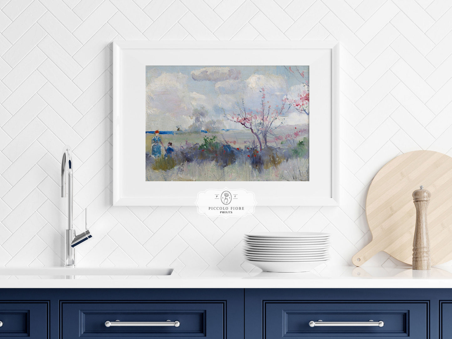 Landscape with Blossom and Clouds | P554