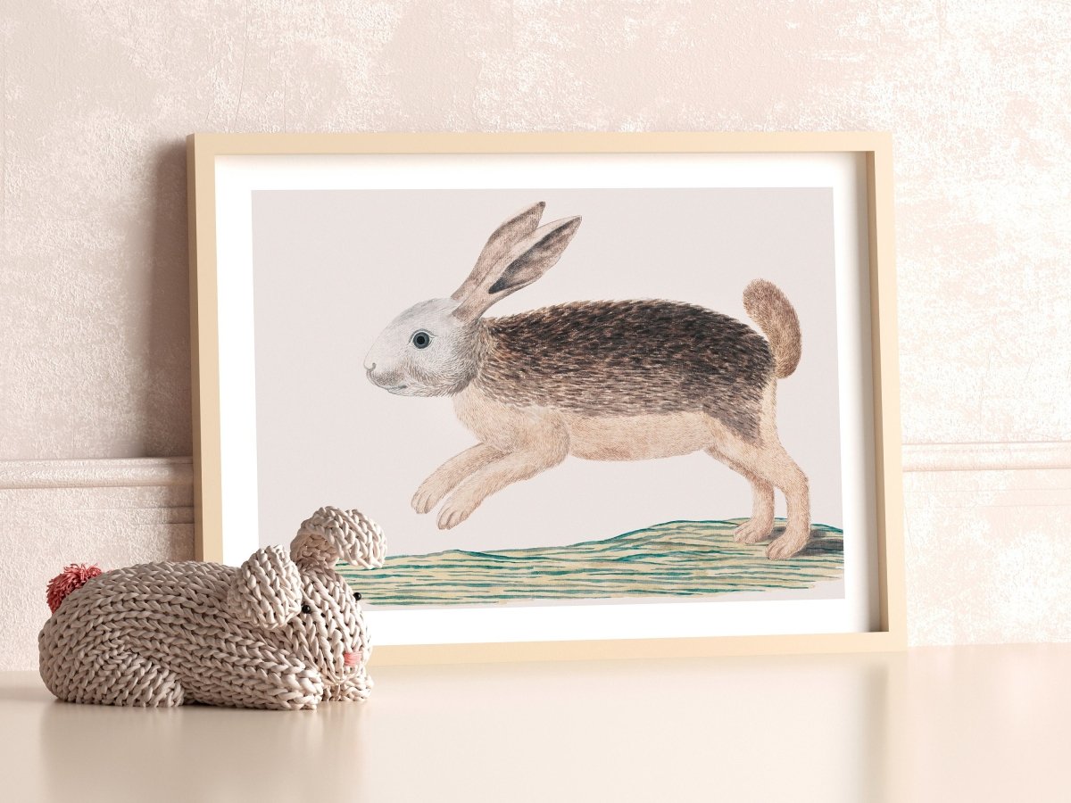 Jumping Hare | P789 - Single Art Prints - Piccolo Fiore Prints