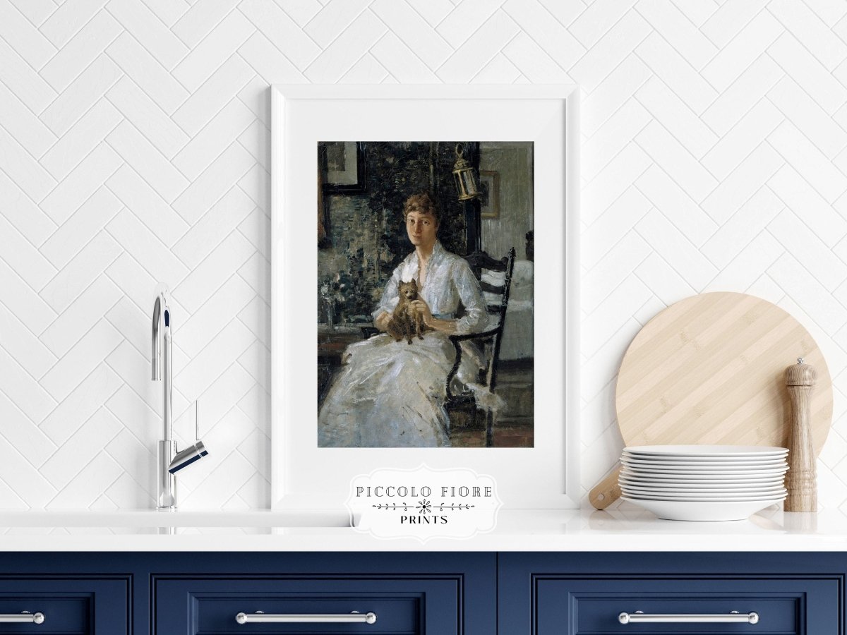 Lady with a Dog | P343 - Single Art Prints - Piccolo Fiore Prints