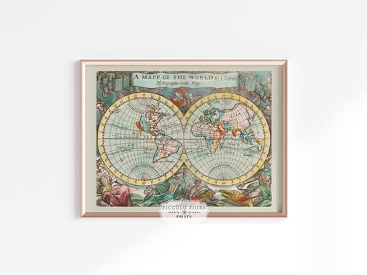 Map of the World | P360 - Single Art Prints - Piccolo Fiore Prints