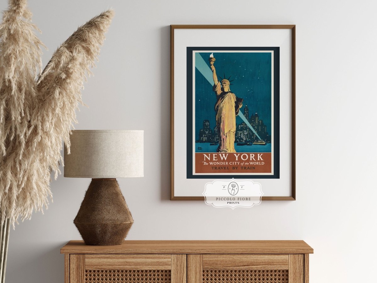 New York Travel By Train | P695 - Single Art Prints - Piccolo Fiore Prints
