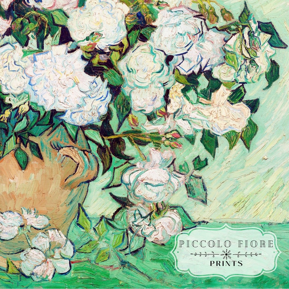 Pastel Green Roses | P40 - Single Art Prints - Piccolo Fiore Prints