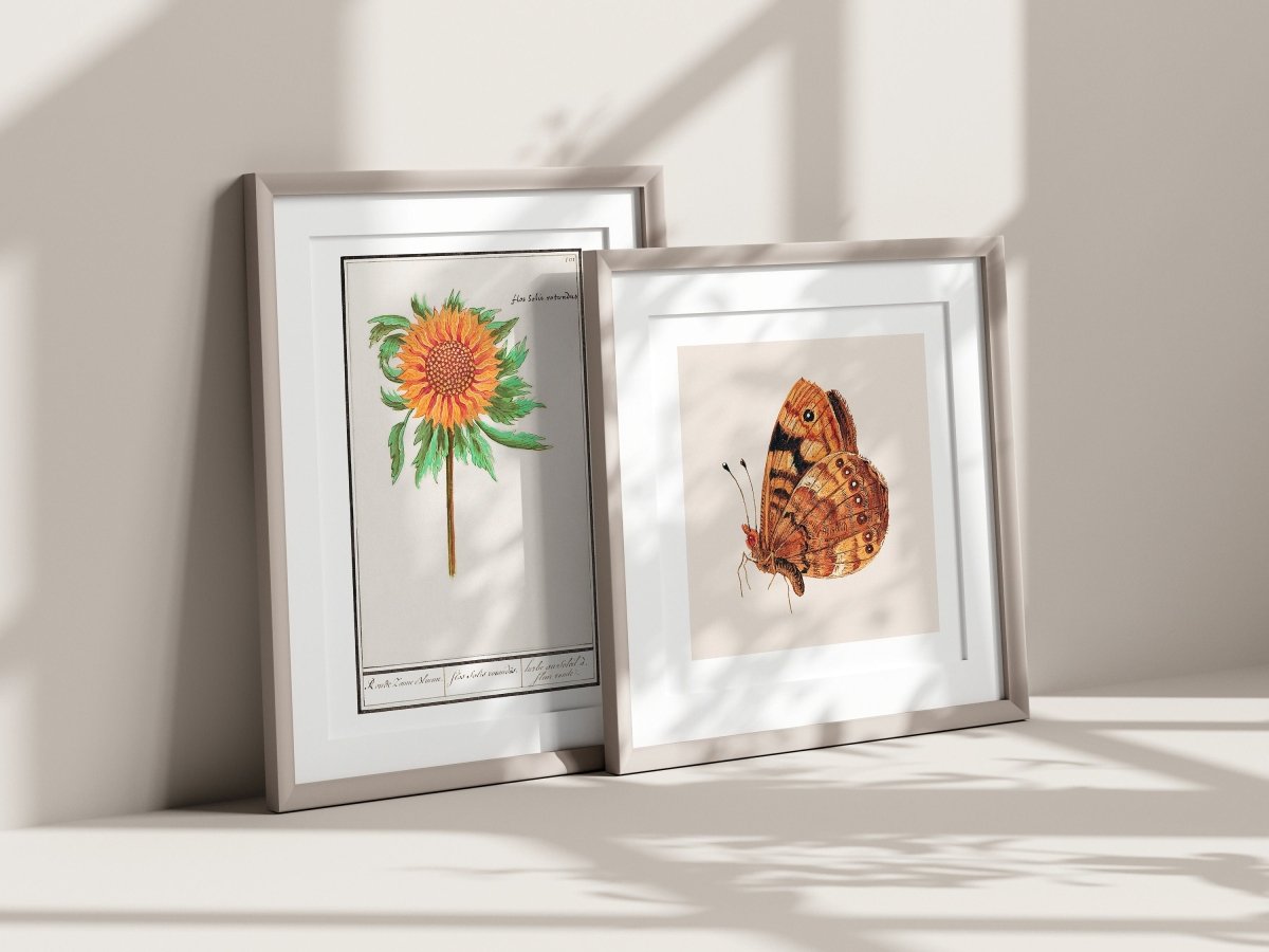 Peach & Blue Eclectic Art Prints | Gallery Wall Set | 8 Prints | S8 - 4 - Gallery Wall Set - Piccolo Fiore Prints