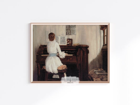 Playing the Piano | P452 - Single Art Prints - Piccolo Fiore Prints