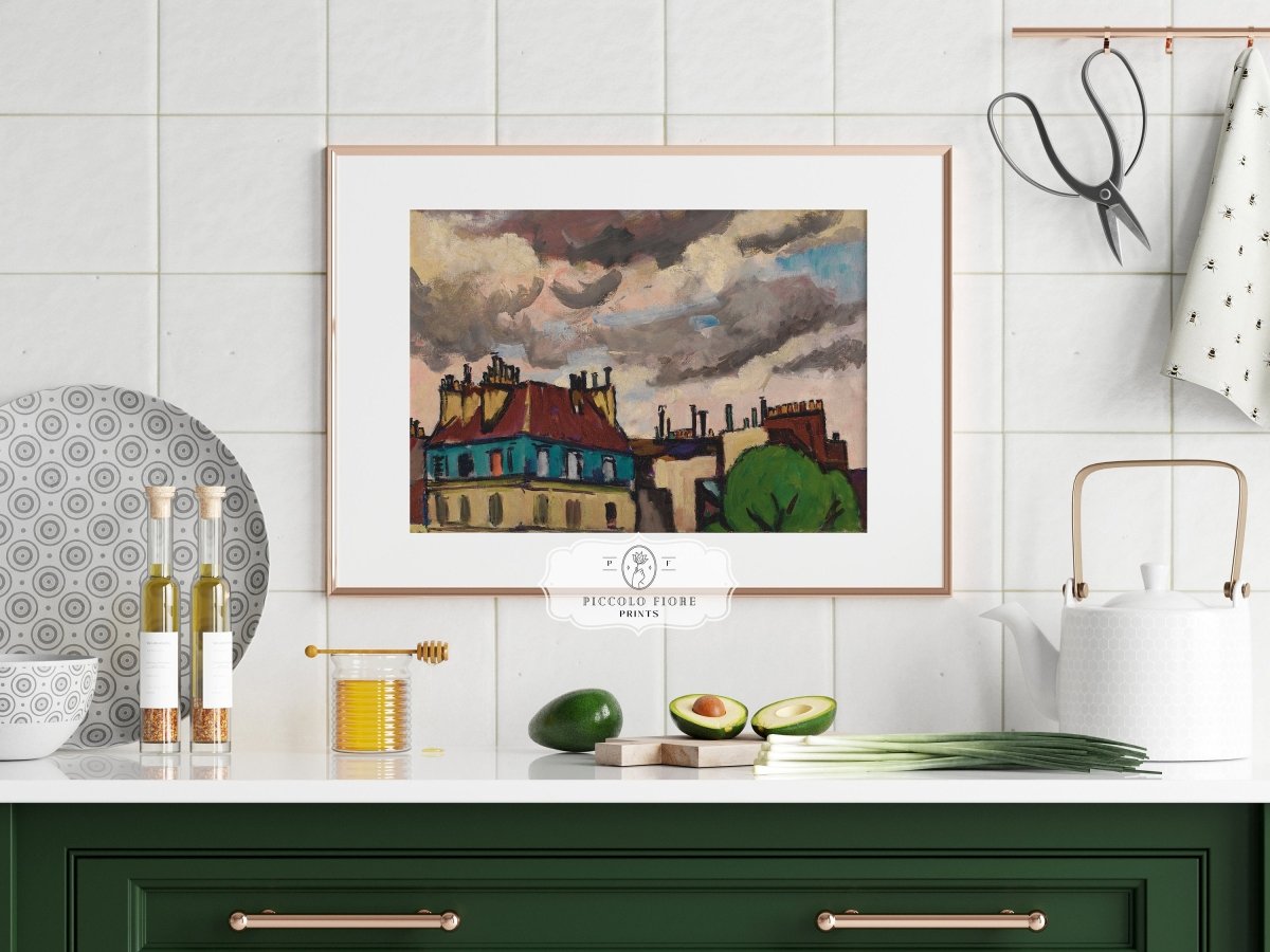 Rooftops and Clouds, Paris | P499 - Single Art Prints - Piccolo Fiore Prints