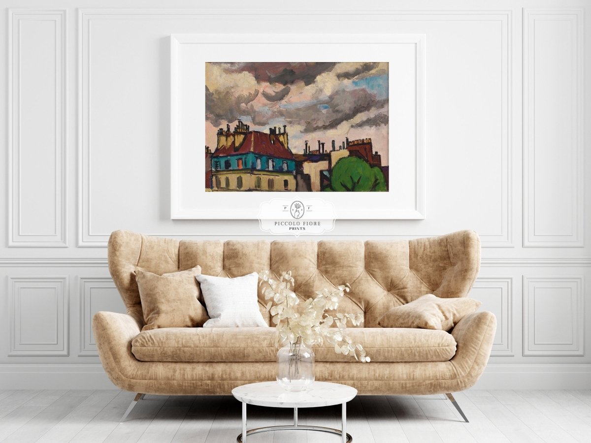 Rooftops and Clouds, Paris | P499 - Single Art Prints - Piccolo Fiore Prints
