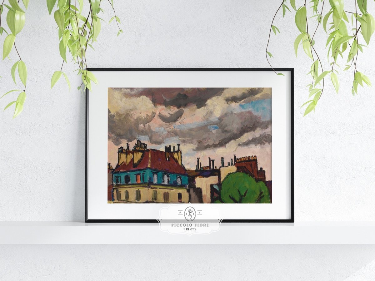 Rooftops and Clouds, Paris | P499 - Single Art Prints - Piccolo Fiore Prints