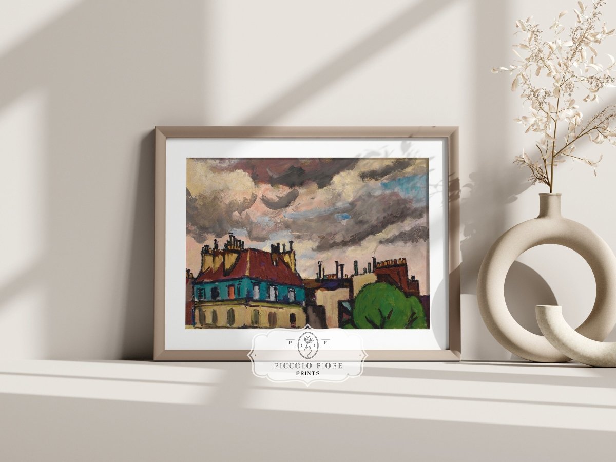 Rooftops and Clouds, Paris | P499 - Single Art Prints - Piccolo Fiore Prints