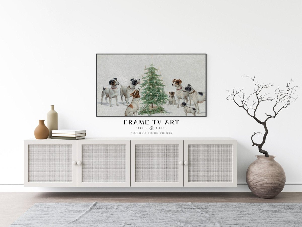 Samsung Frame TV Art | Dogs at Christmas | TV16 - Frame TV Art - Piccolo Fiore Prints