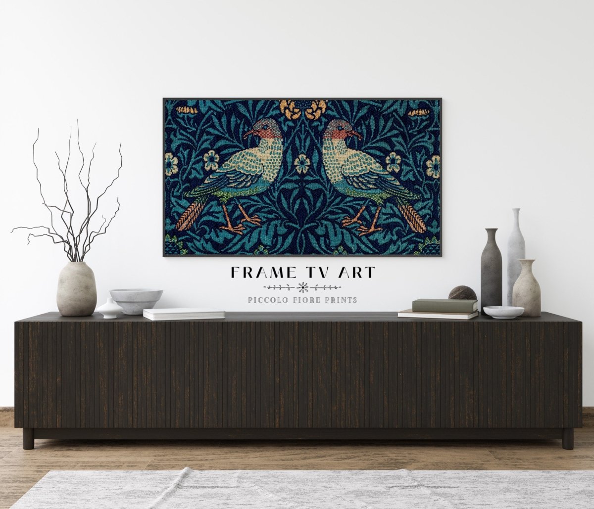 Samsung Frame TV Art | William Morris Birds | TV26 - Frame TV Art - Piccolo Fiore Prints