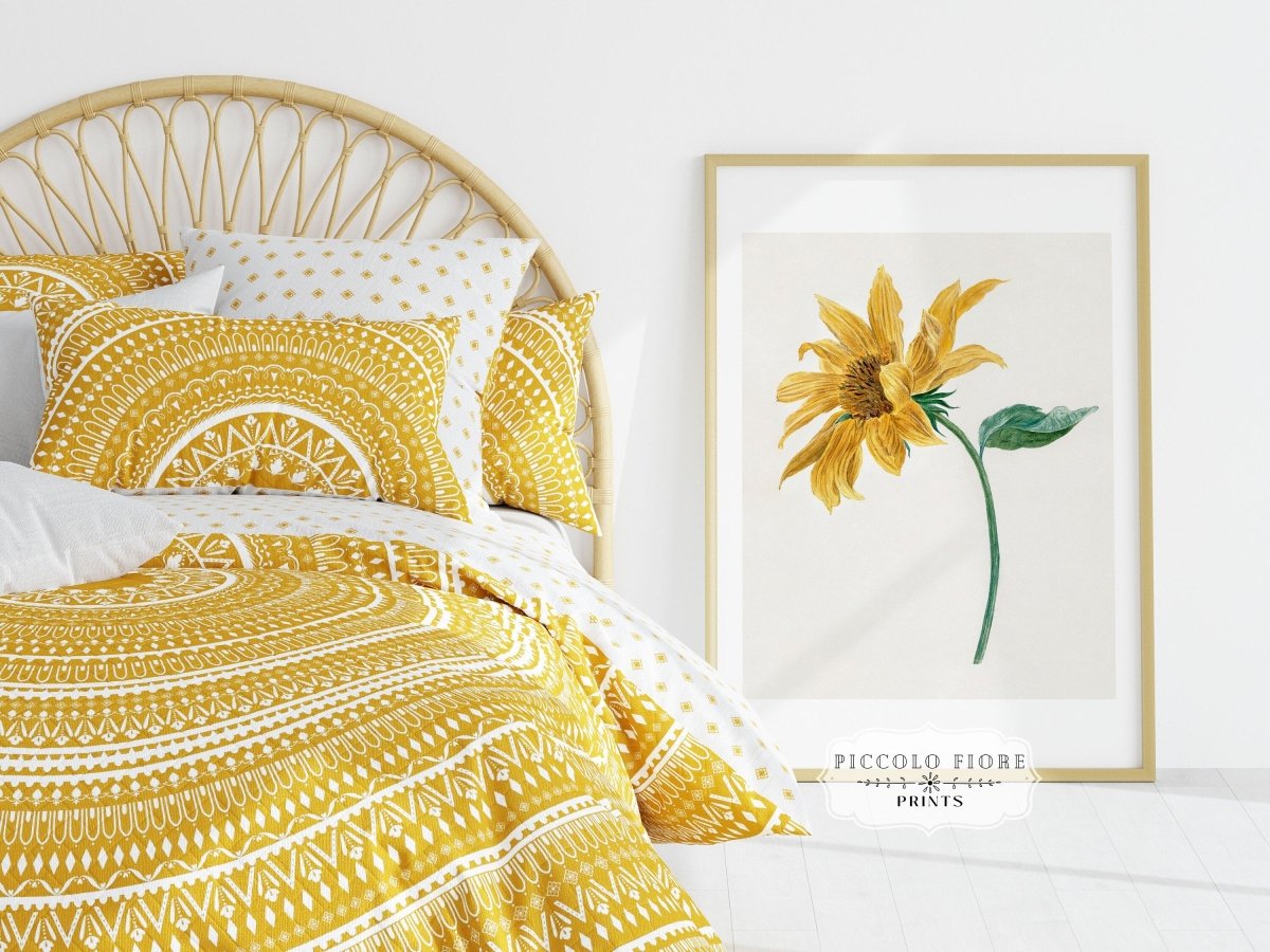 Single Sunflower | P368 - Single Art Prints - Piccolo Fiore Prints