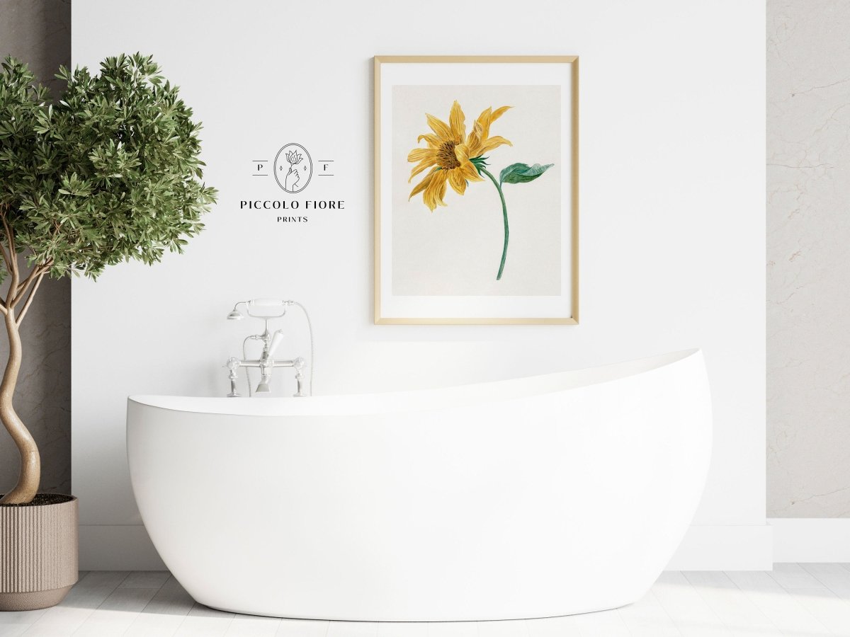Single Sunflower | P368 - Single Art Prints - Piccolo Fiore Prints