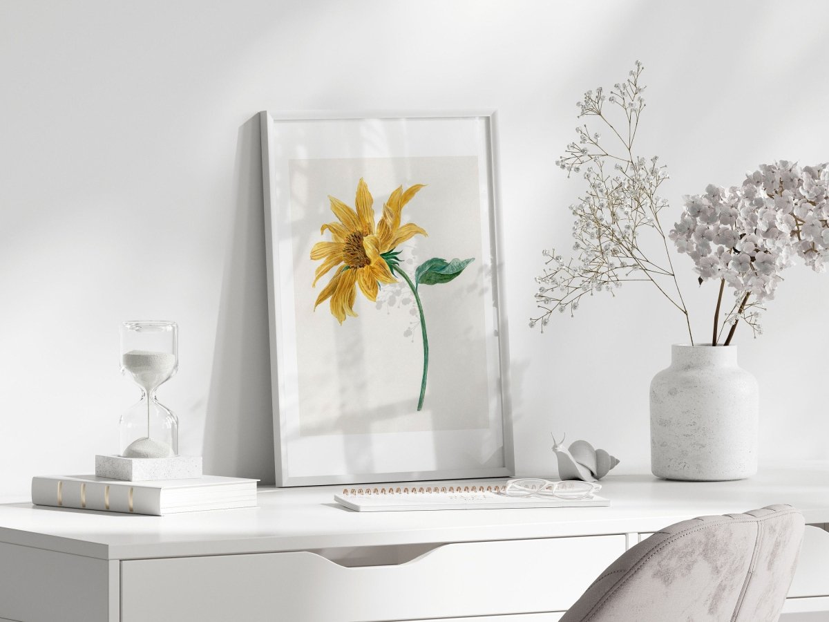 Single Sunflower | P368 - Single Art Prints - Piccolo Fiore Prints