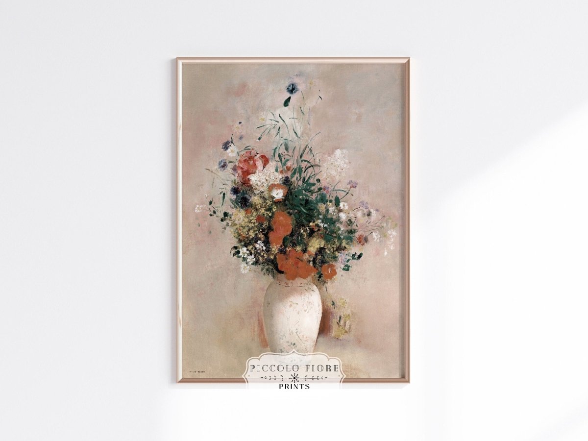 Still Life with a Vase of Flowers | P379 - Single Art Prints - Piccolo Fiore Prints