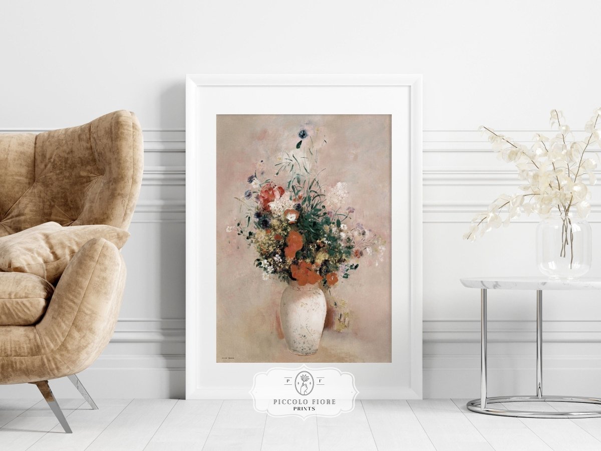 Still Life with a Vase of Flowers | P379 - Single Art Prints - Piccolo Fiore Prints
