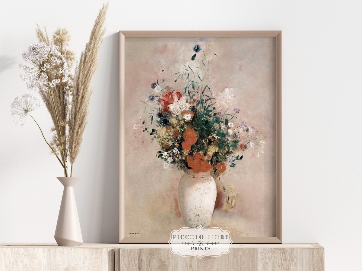 Still Life with a Vase of Flowers | P379 - Single Art Prints - Piccolo Fiore Prints