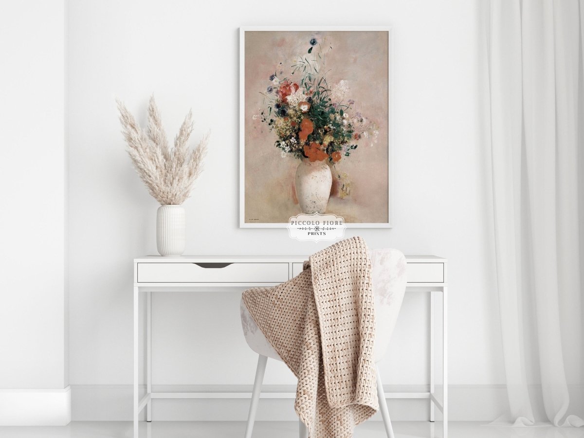 Still Life with a Vase of Flowers | P379 - Single Art Prints - Piccolo Fiore Prints