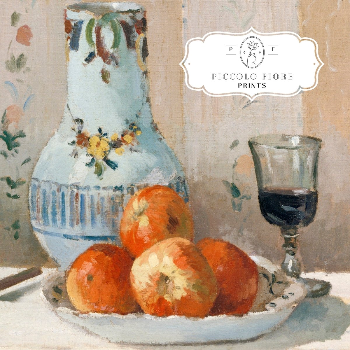 Still Life with Apples and Pitcher | P138 - Single Art Prints - Piccolo Fiore Prints