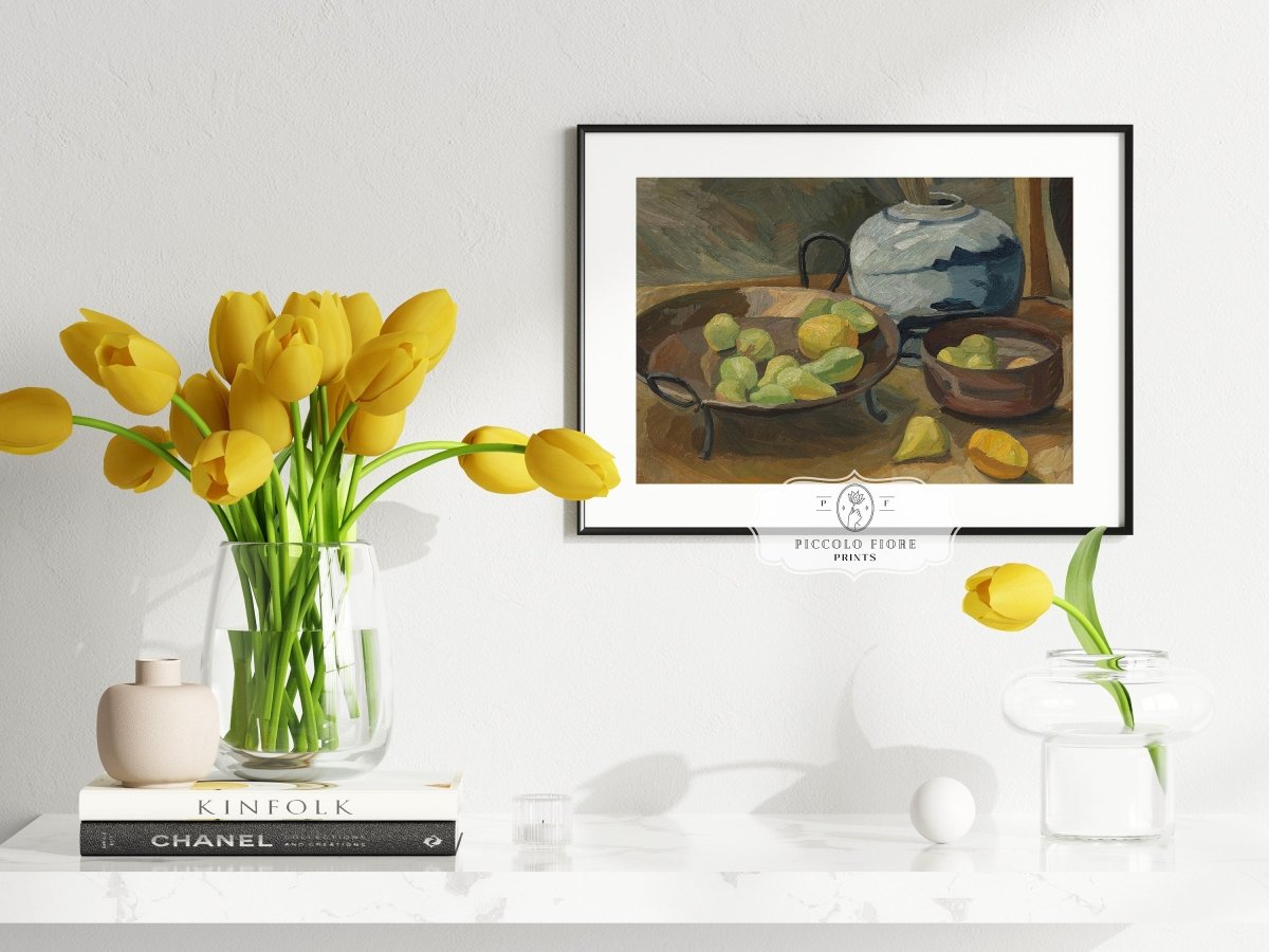 Still Life with Bowls of Fruit | P487 - Single Art Prints - Piccolo Fiore Prints