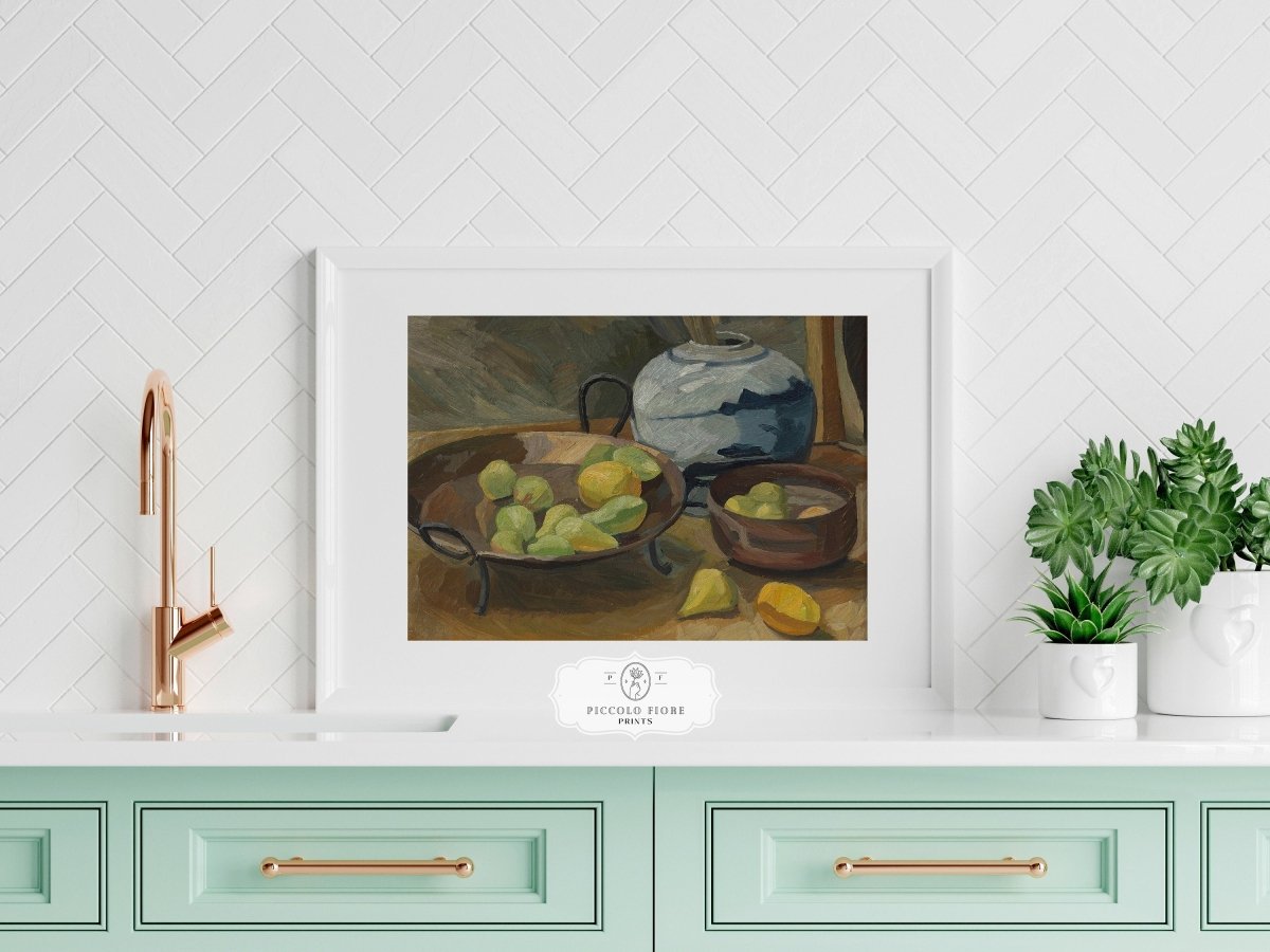Still Life with Bowls of Fruit | P487 - Single Art Prints - Piccolo Fiore Prints