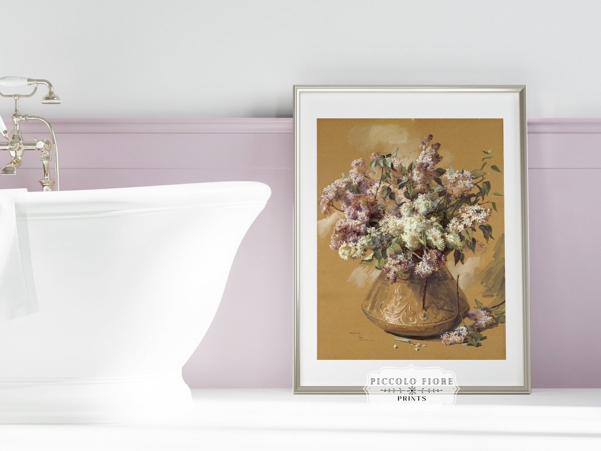 Still Life with Lilacs in a Vase | P245 - Single Art Prints - Piccolo Fiore Prints