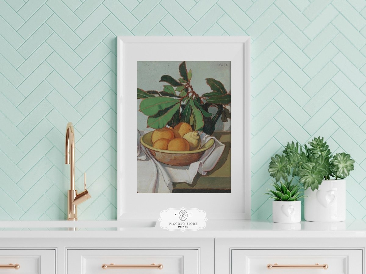 Still Life with Oranges and Lemons | P417 - Single Art Prints - Piccolo Fiore Prints