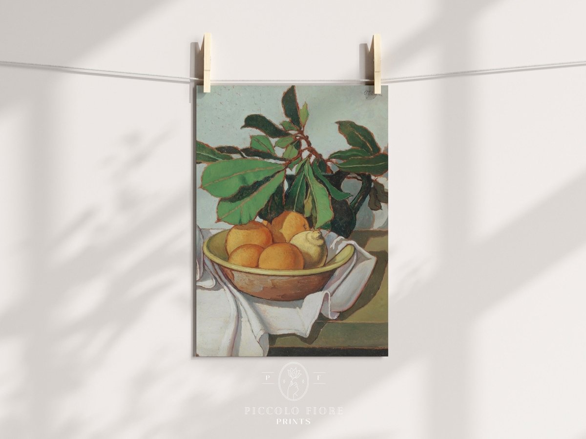 Still Life with Oranges and Lemons | P417 - Single Art Prints - Piccolo Fiore Prints
