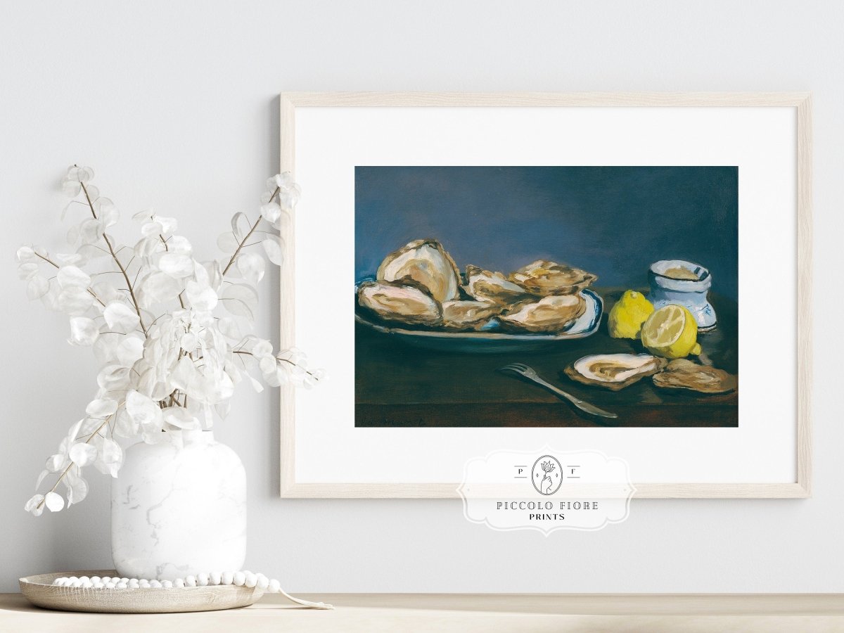 Still Life with Oysters and Lemons | P448 - Single Art Prints - Piccolo Fiore Prints