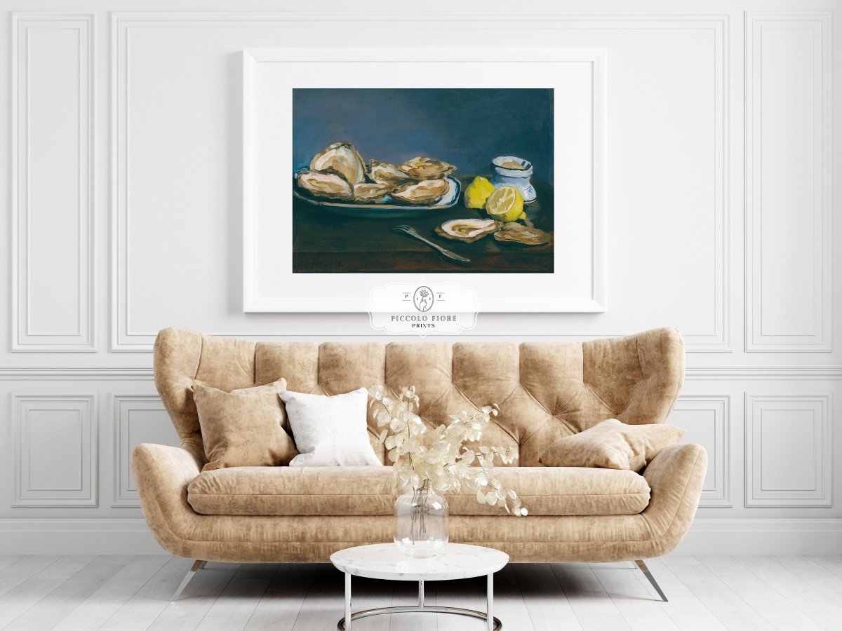 Still Life with Oysters and Lemons | P448 - Single Art Prints - Piccolo Fiore Prints