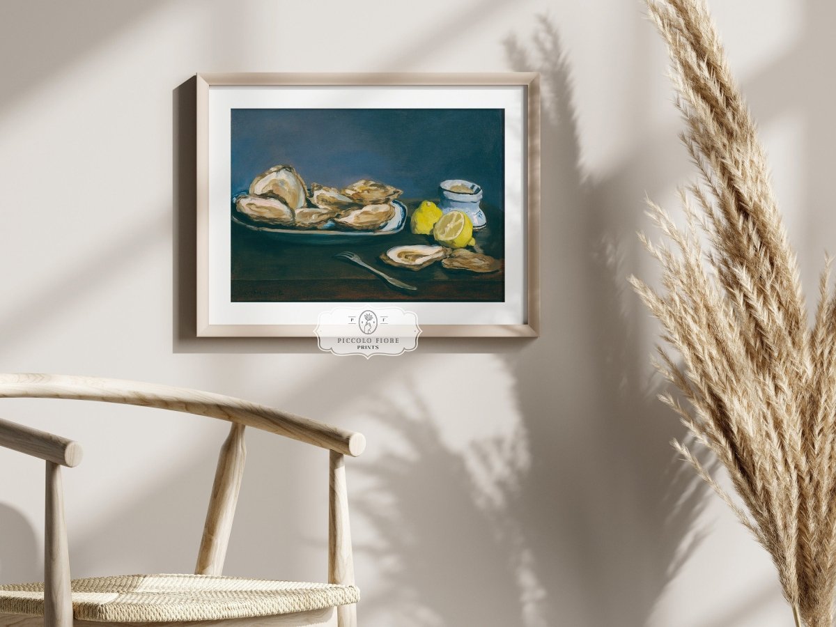 Still Life with Oysters and Lemons | P448 - Single Art Prints - Piccolo Fiore Prints