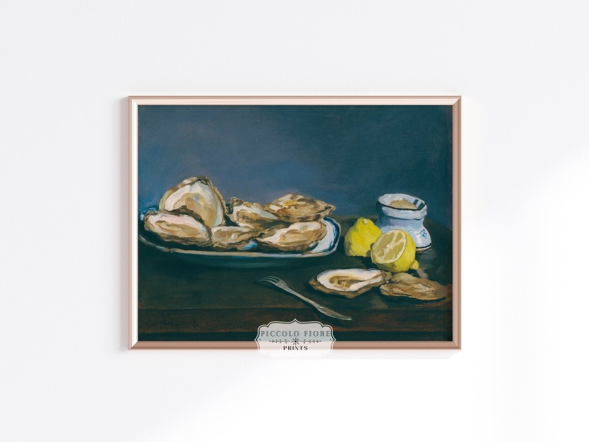 Still Life with Oysters and Lemons | P448 - Single Art Prints - Piccolo Fiore Prints