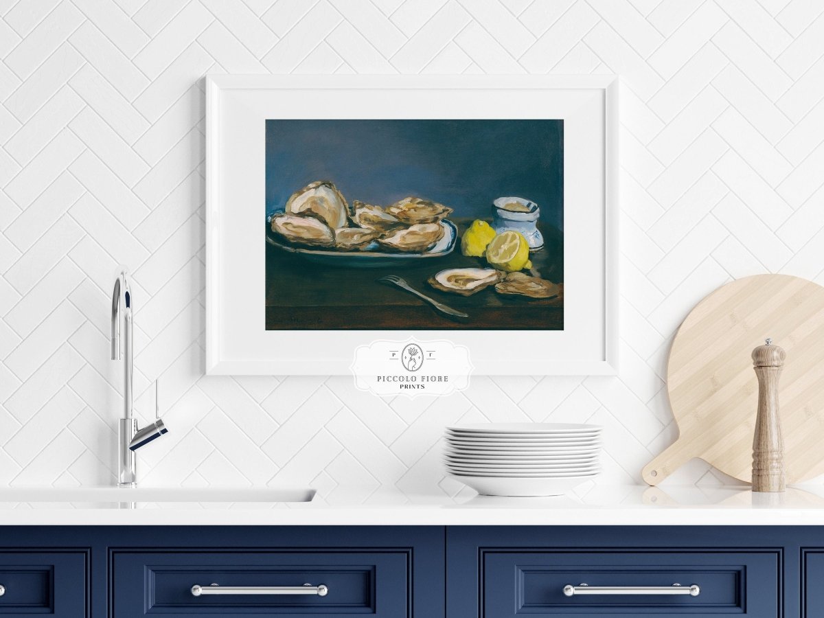 Still Life with Oysters and Lemons | P448 - Single Art Prints - Piccolo Fiore Prints