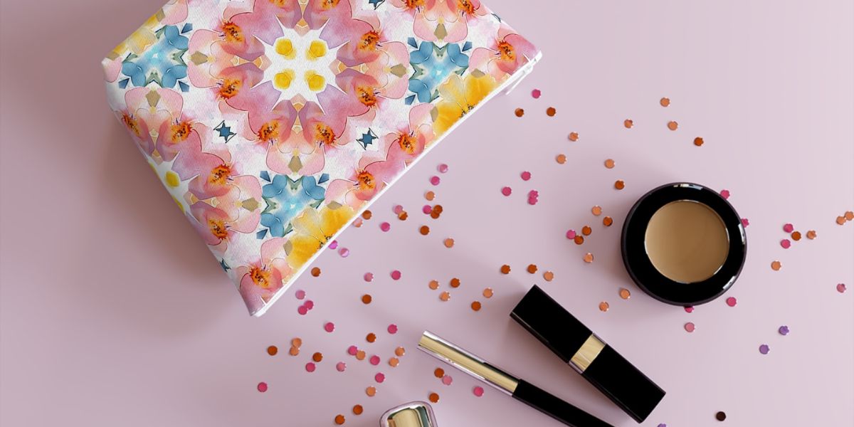 Cotton Cosmetic Bags - Piccolo Fiore Prints