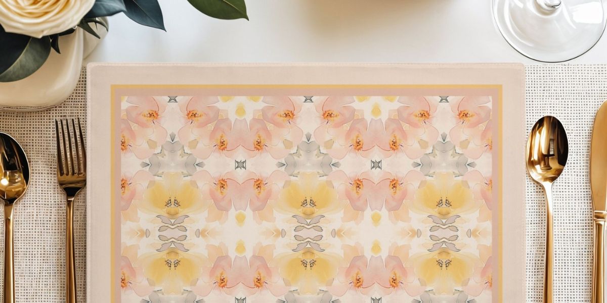 Mirrored Watercolour | Bold Blooms | Peaches and Cream - Piccolo Fiore Prints