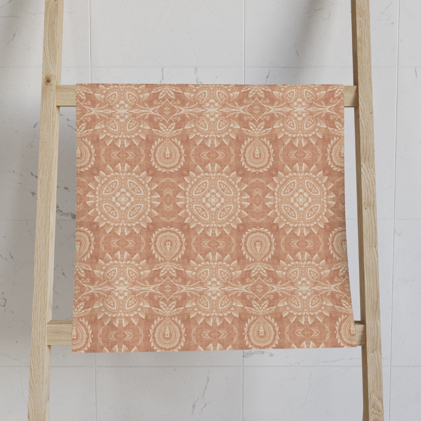 Paloma Flowers and Pineapples in Tan and Cream | Hand Towel