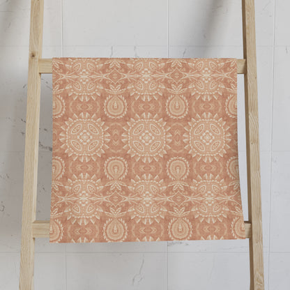 Paloma Flowers and Pineapples in Tan and Cream | Hand Towel