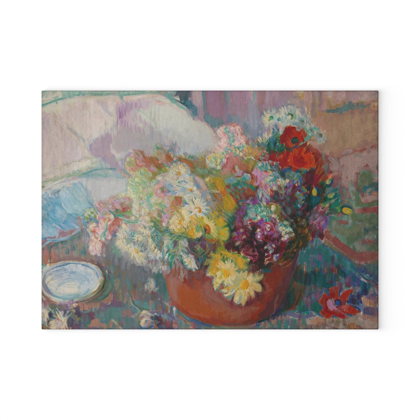 Freshly Picked Flowers | Glass Chopping Board
