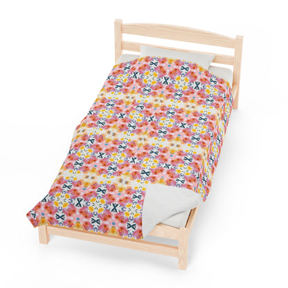 Spring Blooms | Minky Throw Blanket