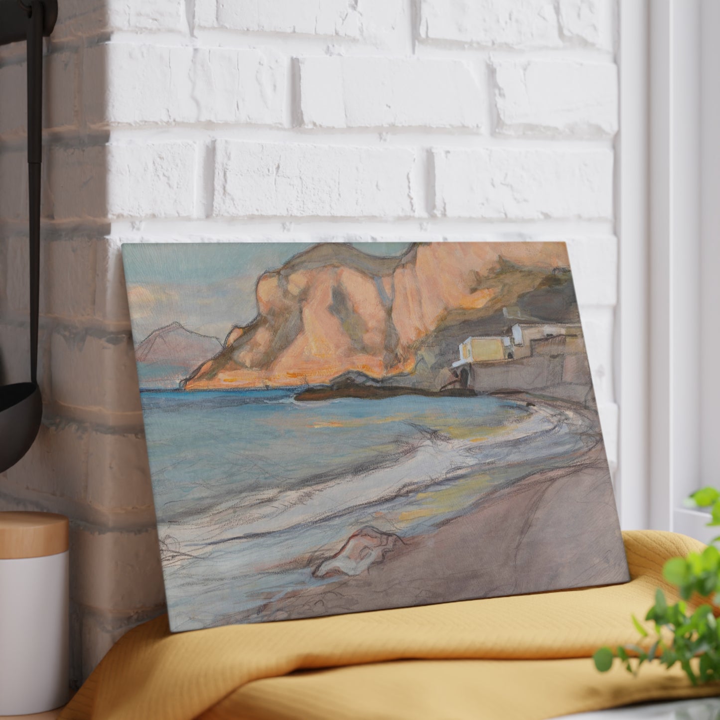 Sunlit Cliffs | Glass Chopping Board