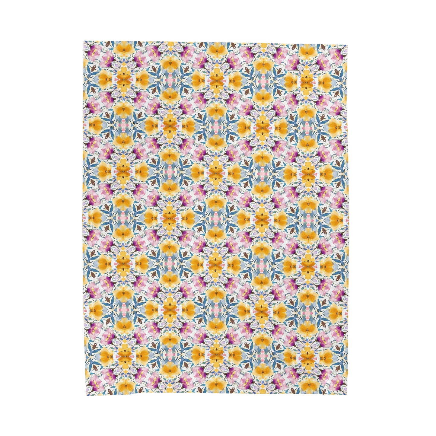 Aztec Floral Damask | Minky Throw Blanket
